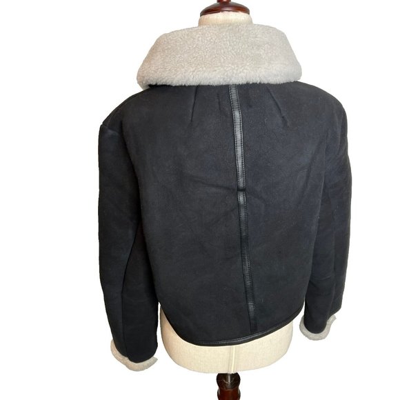 J.Crew $950 Collection Limited Edition Cropped Shearling Jacket Size S BV677 - Picture 9 of 12